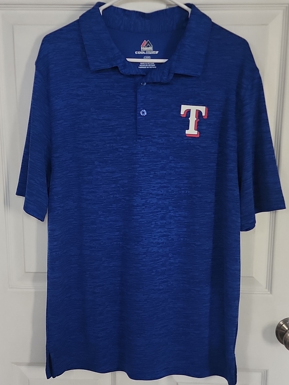 Majestic Royal Blue Texas 'T' Polo with White & Red Logo